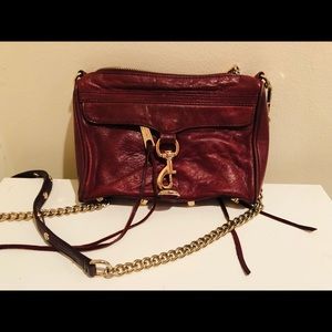 Rebecca Minkoff maroon cross body mini bag